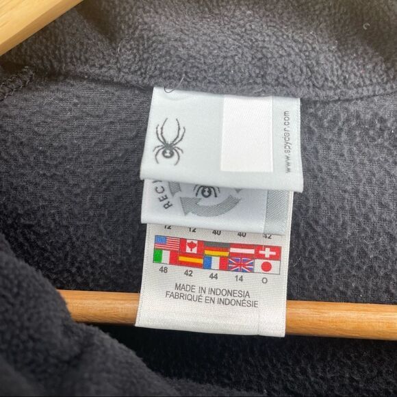 Spyder Women’s Pull Over Top Black Mock Neck Fleece Size 12 - Picture 9 of 10
